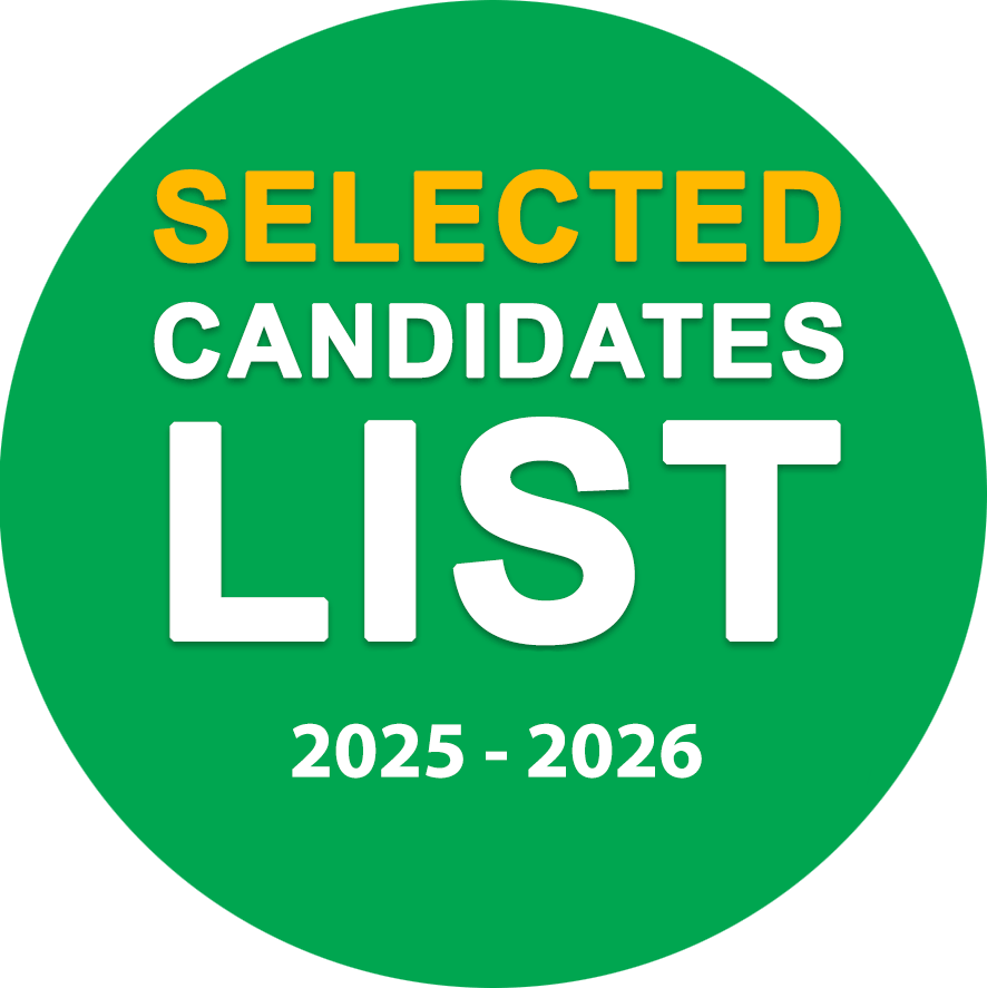 Selected Candidates List 2025-2026